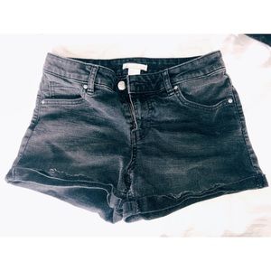 Black Denim Shorts